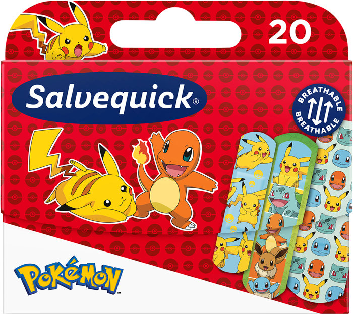 Salvequick børneplaster Pokémon 20 stk.